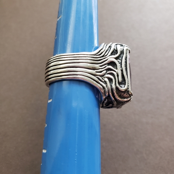 Silpada Sterling Silver Lavender Fields Purple CZ Cocktail Ring R2001 - Picture 12 of 15